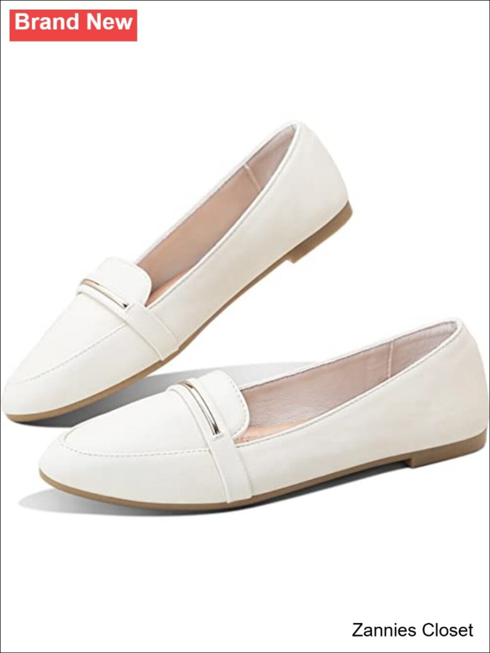 ✨ Pointy Toe Penny Loafers Faux Suede Slip On Ballet Flats for Work